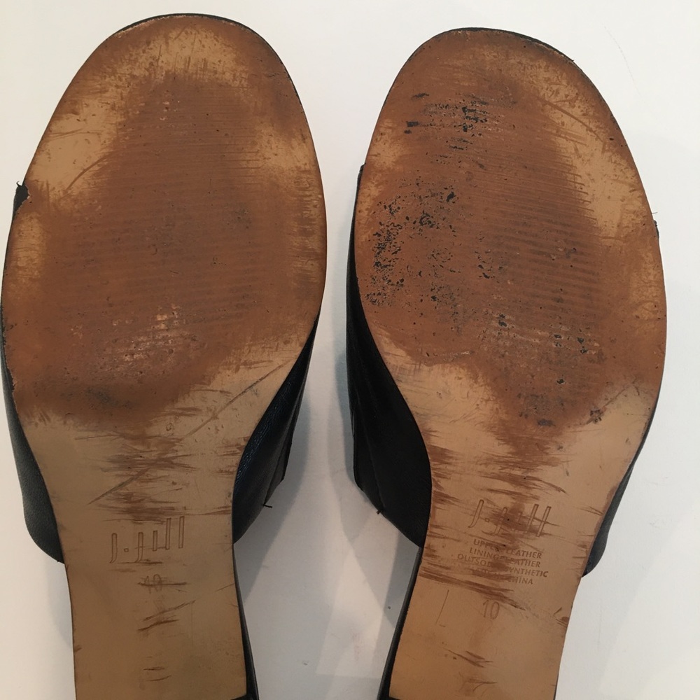 J Jill Black Leather Slides - Picture 2 of 3